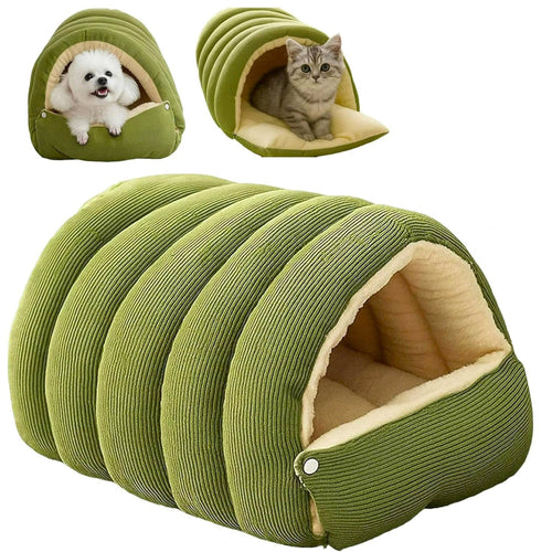 Cama cerrada de invierno para gatos extraíble y lavable