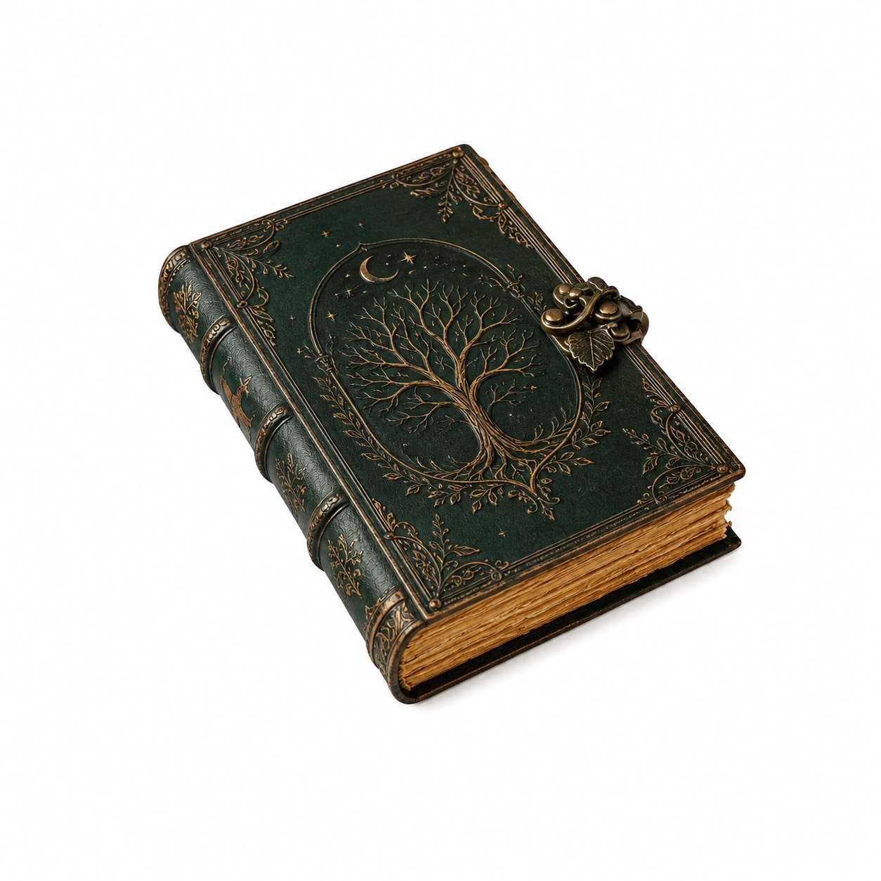 Cuaderno Vintage Premium Árbol de la Vida con Cierre Metálico Decorativo