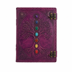 Cuaderno Místico Árbol de la Vida con Piedras Decorativas y Doble Cierre Metálico