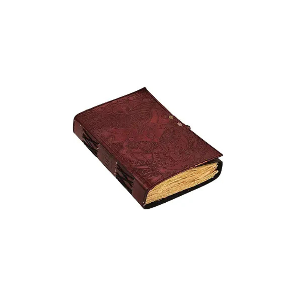 Cuaderno de cuero vintage con cerradura metálica – diario artesanal compacto con cierre seguro