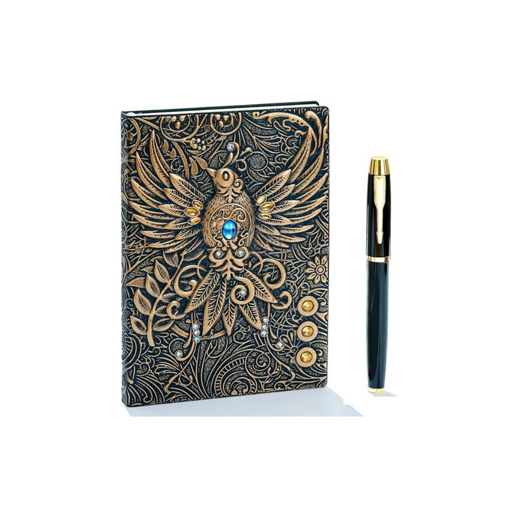 Cuaderno de cuero vintage recargable artesanal – diario A5 reutilizable de escritura