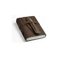 Cuaderno de cuero vintage con bolígrafo incluido – diario compacto con páginas con líneas