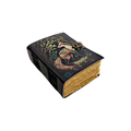 Cuaderno de cuero artesanal con diseño de zorro – diario vintage compacto grabado