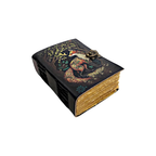 Cuaderno de cuero artesanal con diseño de zorro – diario vintage compacto grabado