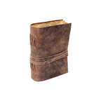 Cuaderno de cuero vintage artesanal recargable – diario reutilizable de escritura y bocetos