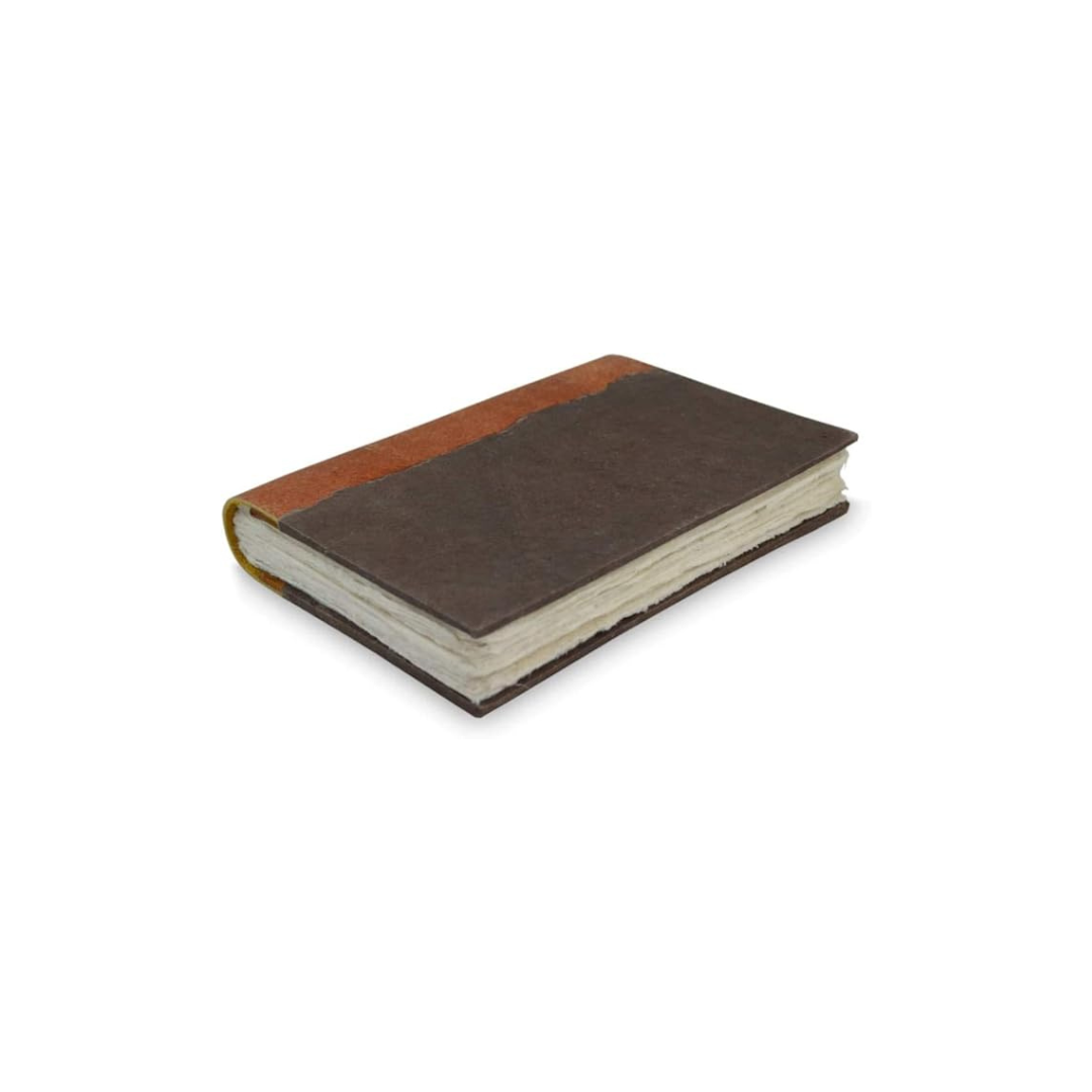 Cuaderno vintage de cuero y papel Lokta hecho a mano – diario artesanal de escritura