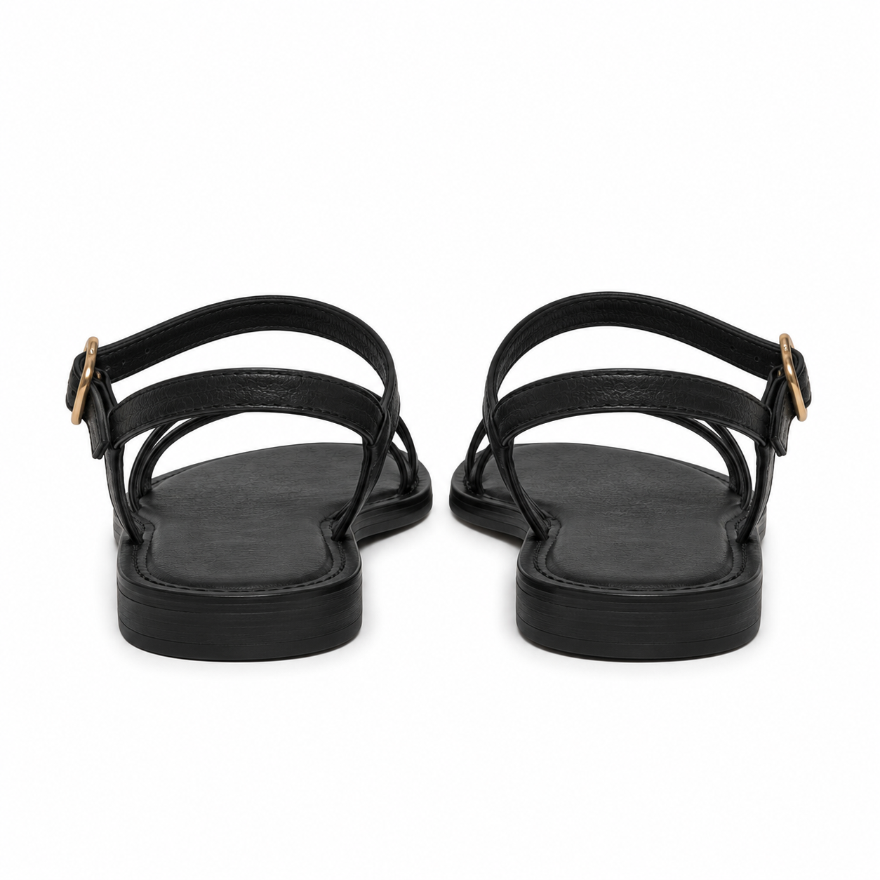 Suela antideslizante de sandalias negras