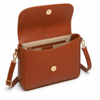 Correa ajustable del bolso bandolera marrón.