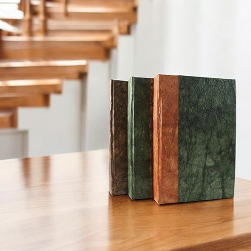 Cuaderno artesanal ecológico con papel Lokta – formato 5 x 8 pulgadas, páginas en blanco