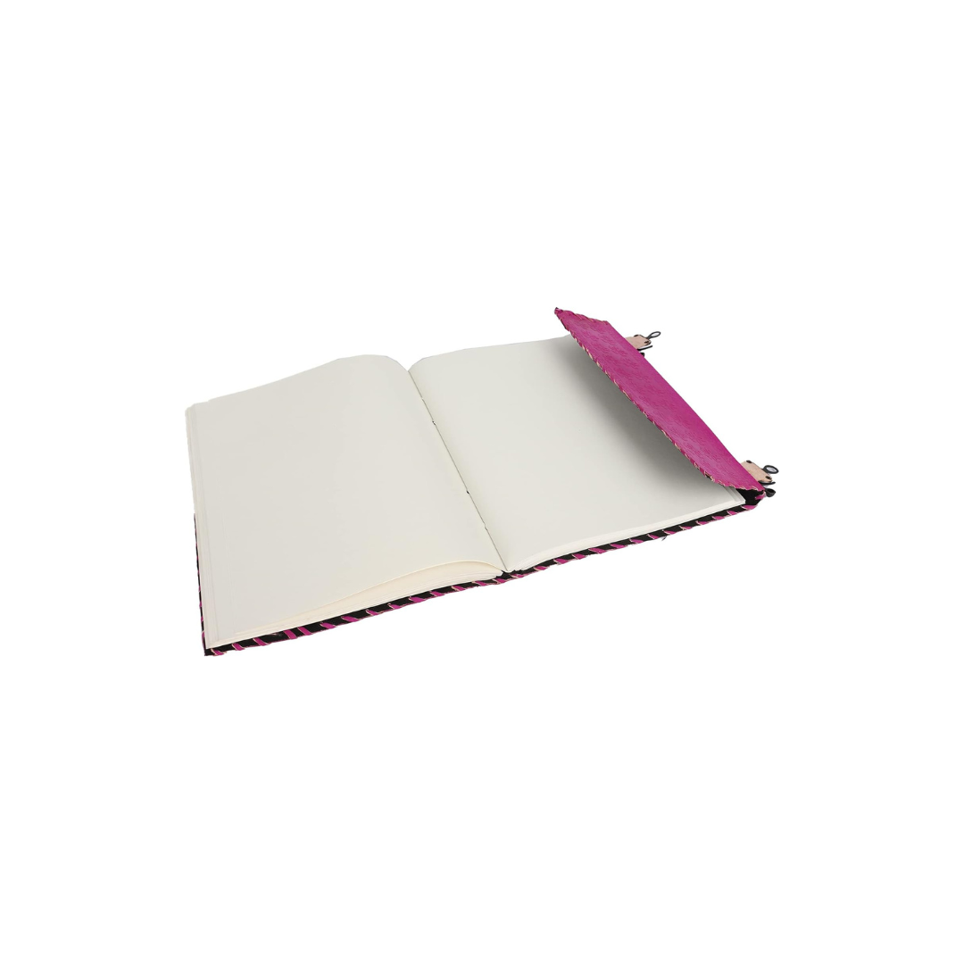 Cuaderno de cuero grande con diseño de chakras – diario artesanal de escritura y dibujo