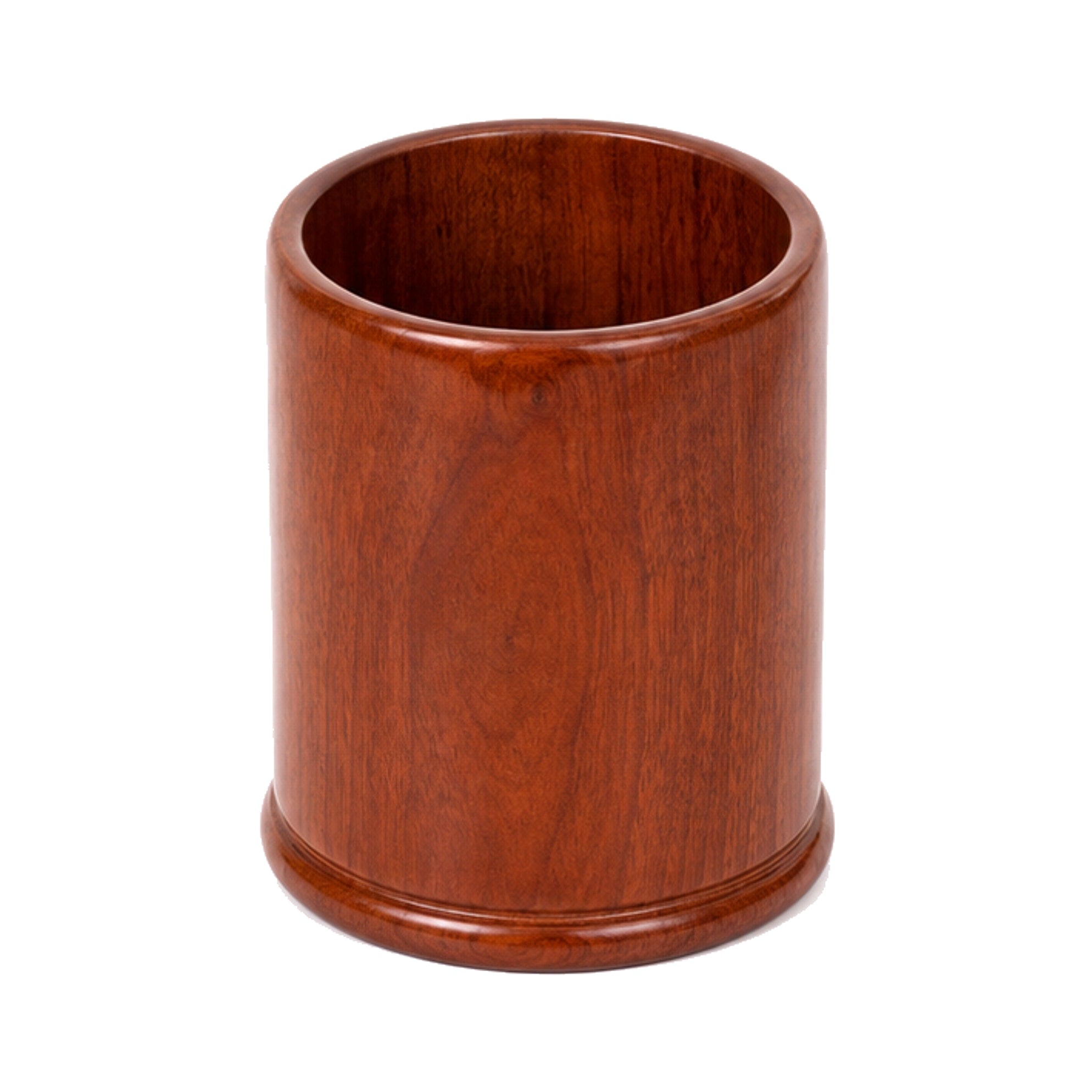 Portabolígrafos de madera de cerezo, acabado brillante.