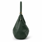 Vista lateral del bolso hobo verde oscuro