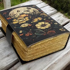 Cuaderno de cuero artesanal con diseño de zorro – diario vintage compacto grabado