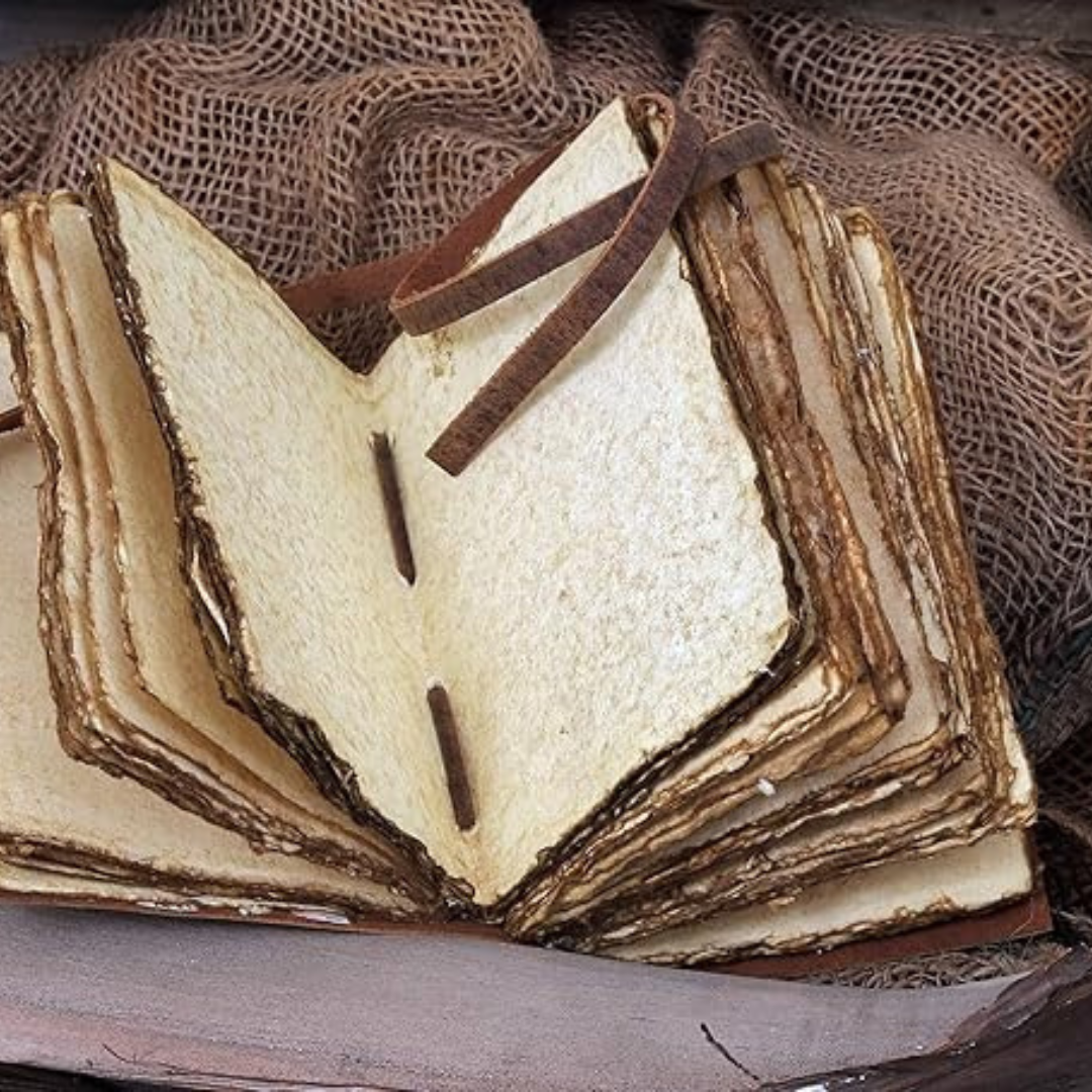Cuaderno de cuero vintage recargable artesanal – diario compacto con sistema de recambio
