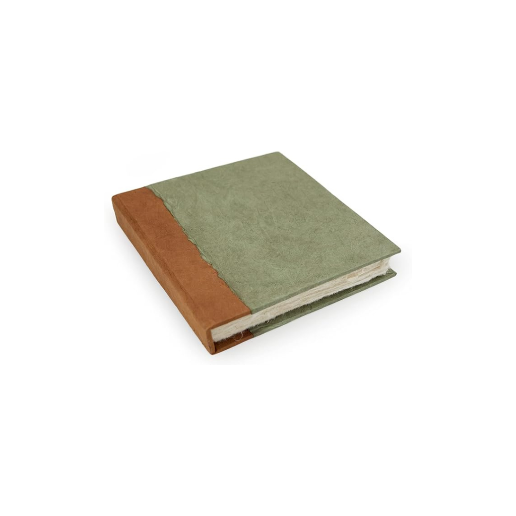 Cuaderno artesanal de meditación estilo Namaste con papel Lokta – diario de escritura natural