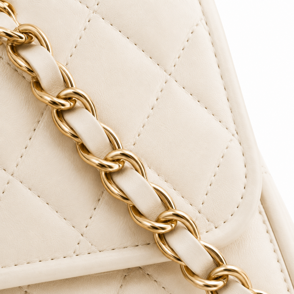 Bolso ORNISHOP en color crema elegante.