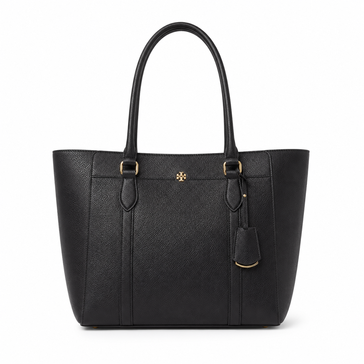 Bolso tote de piel negro con diseño elegante
