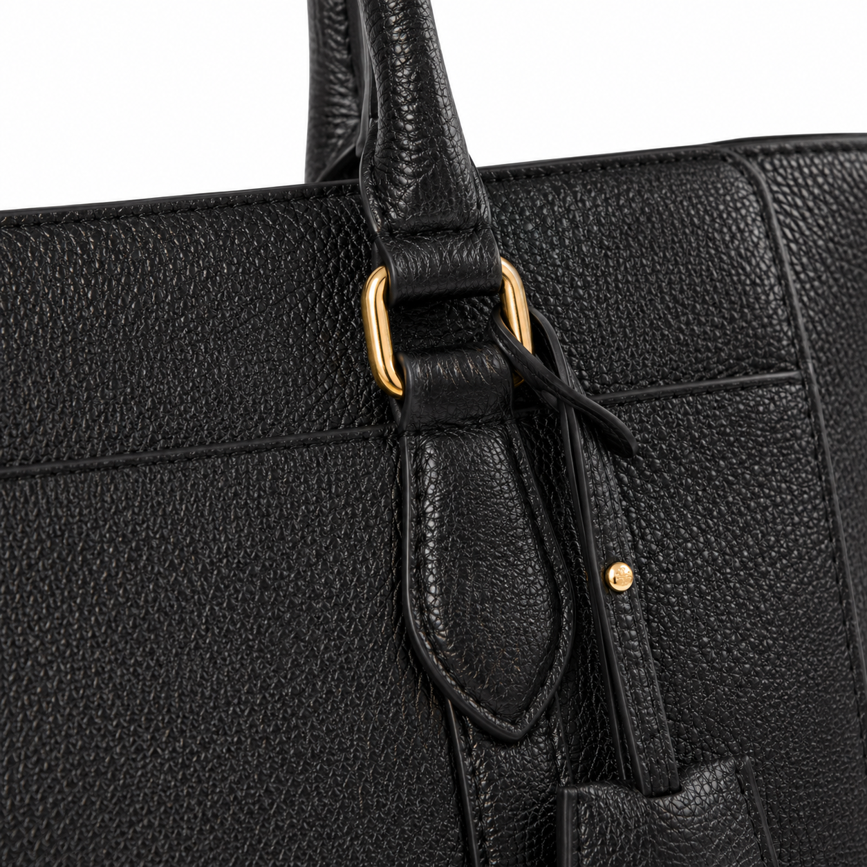 Bolso tote negro en piel de alta calidad