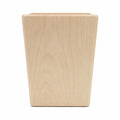 Portabolígrafos cuadrado cónico en color crema hecho de madera de arce.