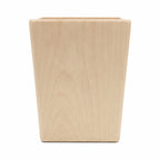 Portabolígrafos cuadrado cónico en color crema hecho de madera de arce.