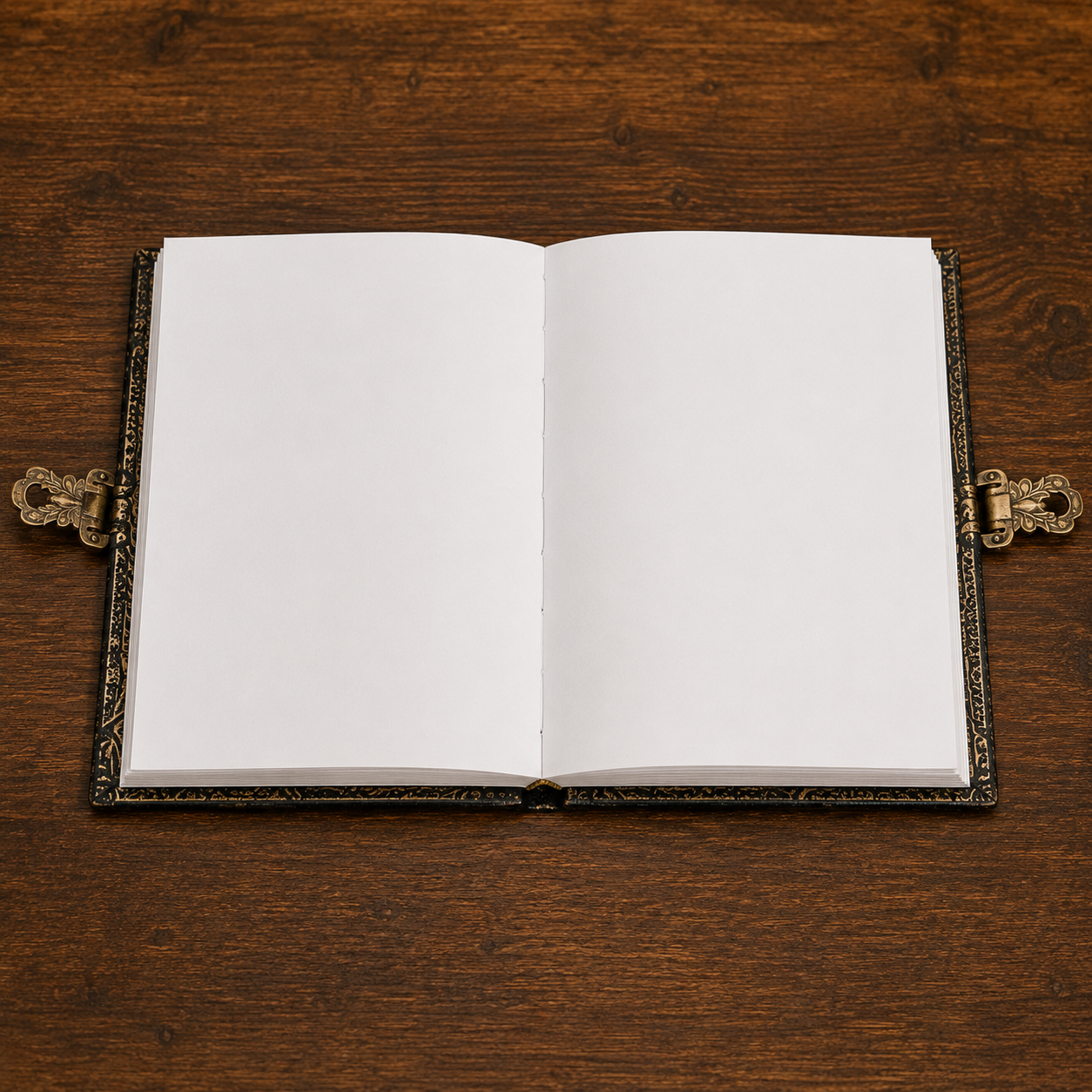 Cuaderno Místico Elefante Sagrado con Detalles Dorados y Piedra Azul Celestial