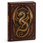 Cuaderno Místico Dragón Dorado del Reino Arcano