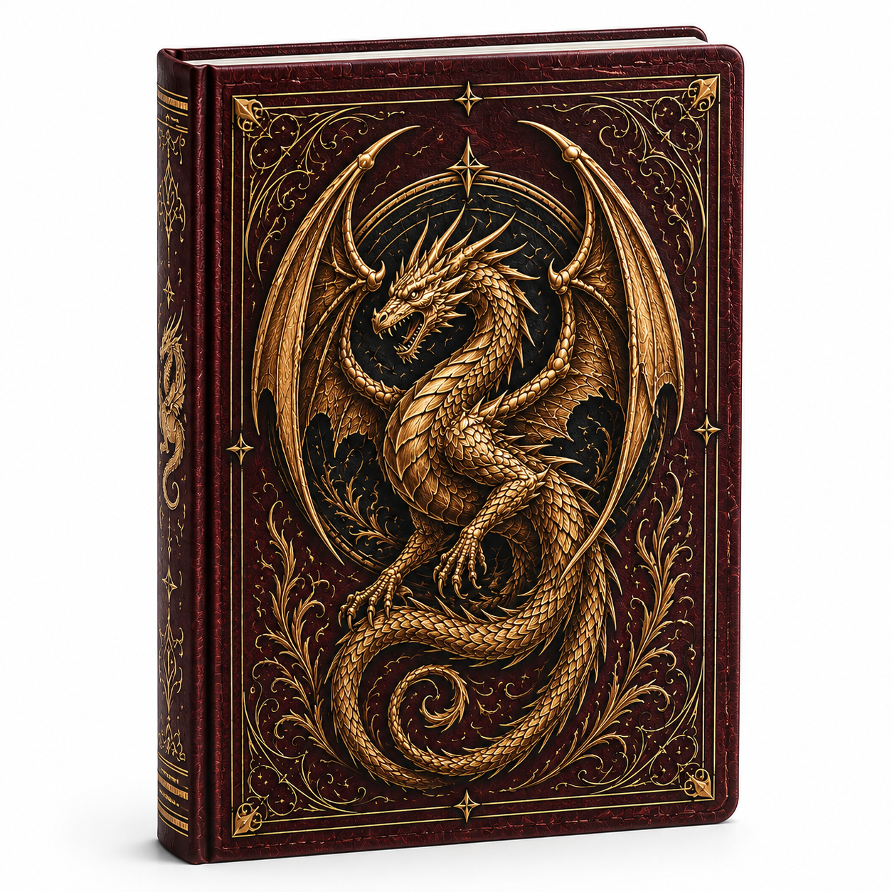 Cuaderno Místico Dragón Dorado del Reino Arcano