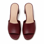 Sandalias burdeos con plantilla acolchada