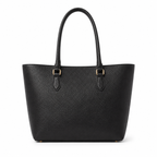 Interior espacioso del bolso tote negro