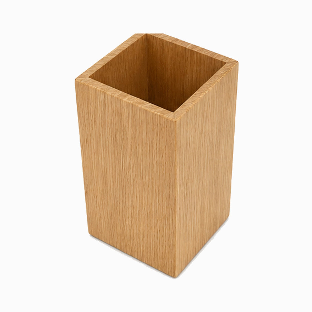 ORNISHOP portalápices cuadrado alto de roble