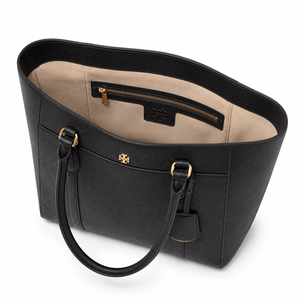 Etiqueta de diseño en el bolso tote