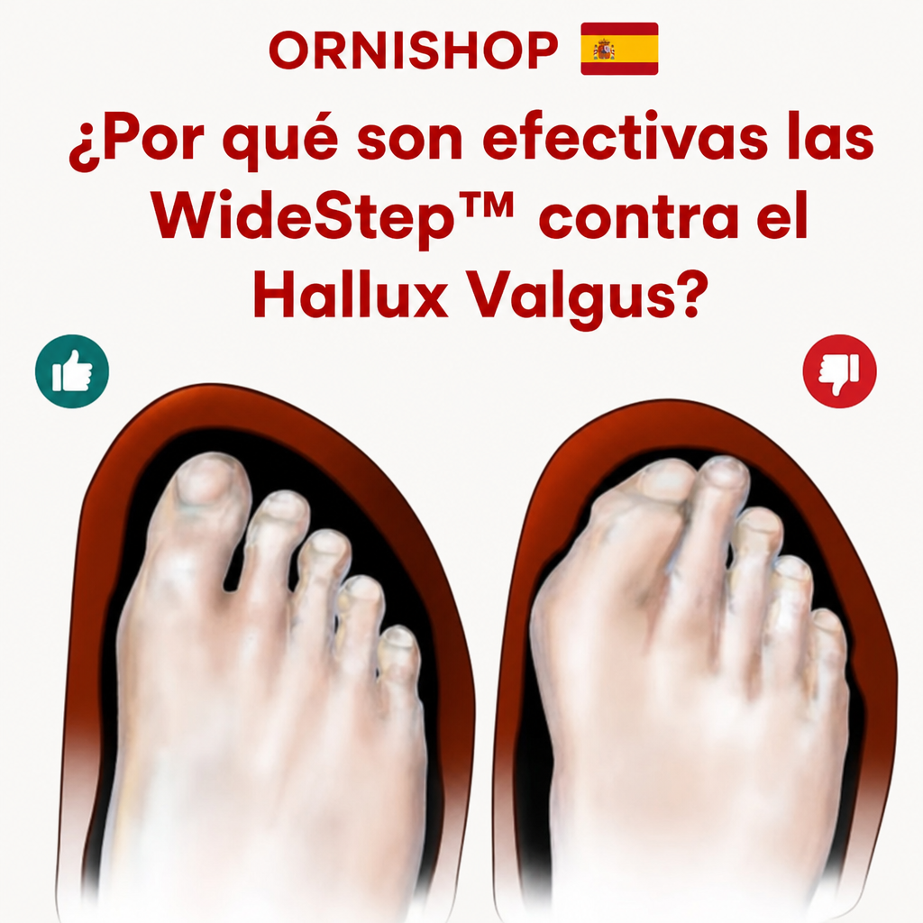 Vista superior de las zapatillas ortopédicas OrthoPro mostrando la horma ancha