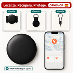Dispositivo de rastreo GPS para ancianos con tecnología oficial Apple Find My y Google Encontrar mi dispositivo integrada.