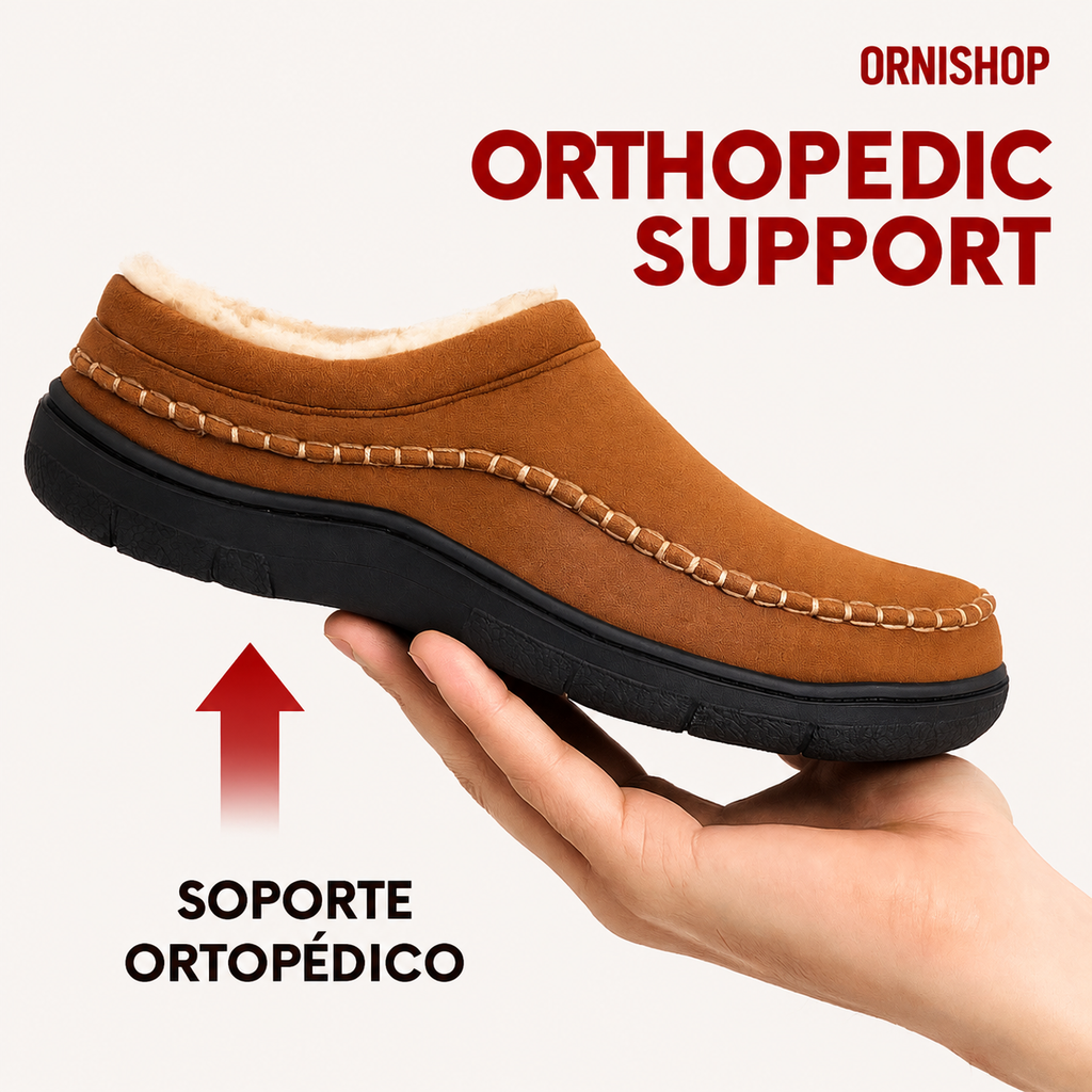 Detalle de la suela cosida de goma antideslizante en zapatillas ortopédicas hombre