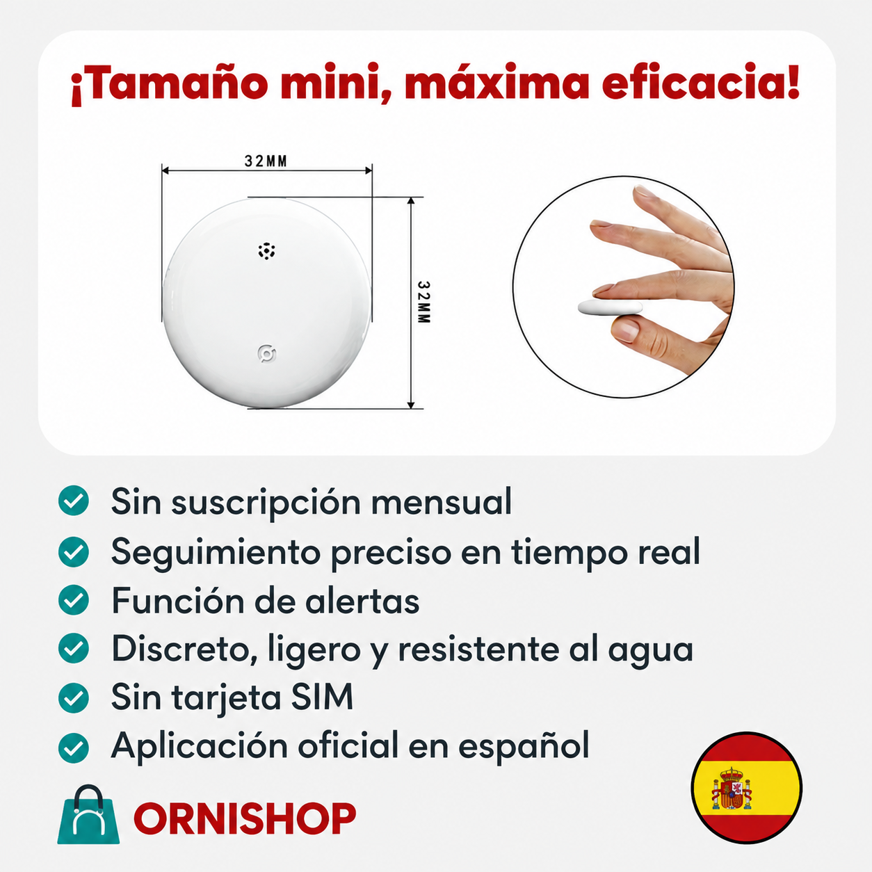 Rastreador GPS compacto y discreto para personas mayores, ofrece tranquilidad y libertad a toda la familia.