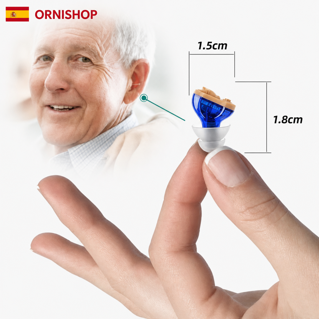 Estuche de carga del audífono ClearPro con indicador de batería