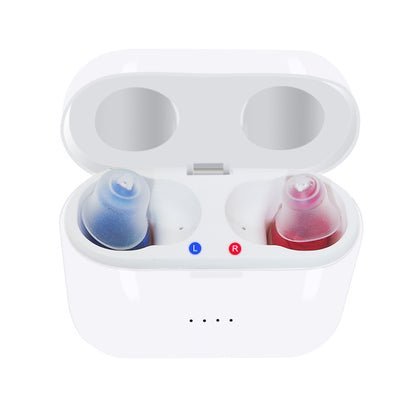 Audífono ClearPro con sus accesorios incluidos y manual de usuario