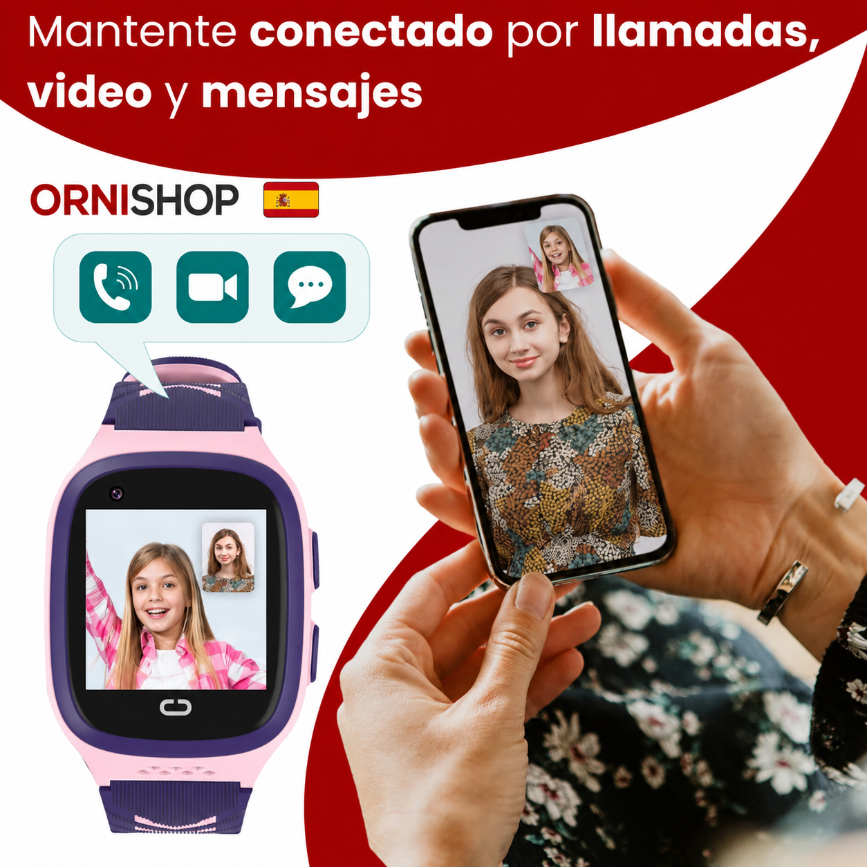 Smartwatch infantil con modo clase activado y funciones silenciadas
