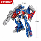 Detalle de la calidad de construcción del robot transformable Optimus Prime