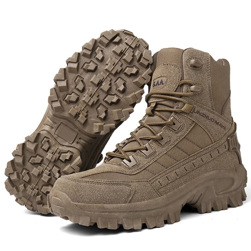 Vista superior de las botas mostrando la abertura amplia y lengüeta protectora