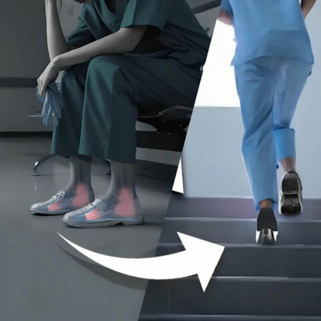 Detalle del material de malla transpirable de las zapatillas ortopédicas Orthofit.