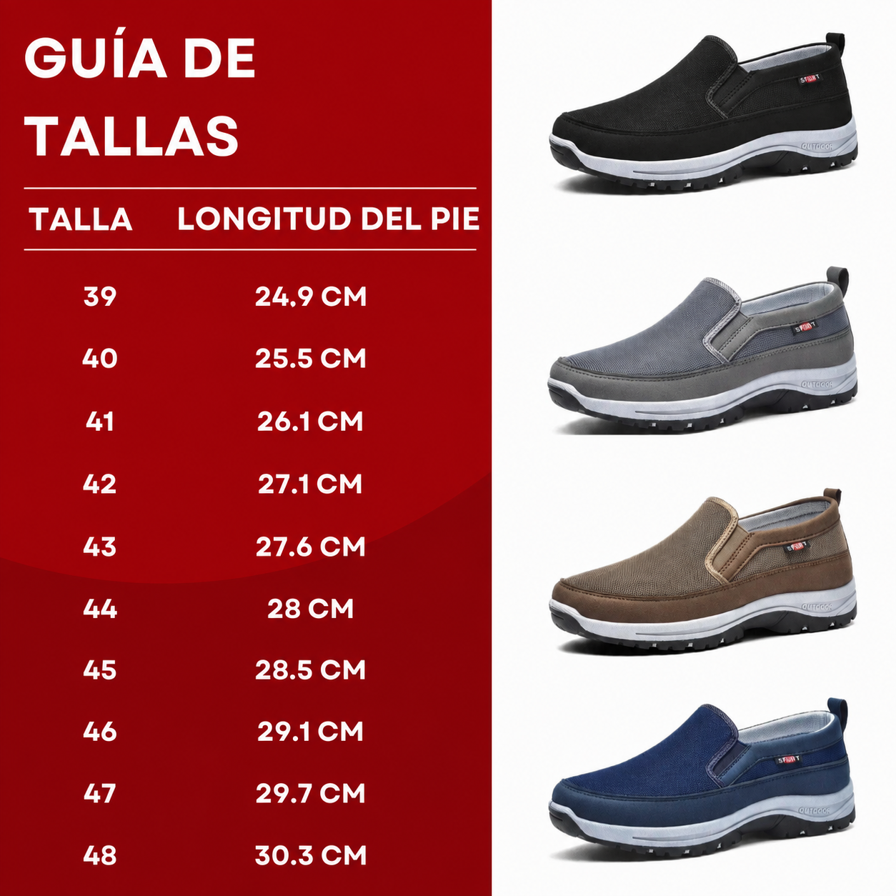 Comparativa de espacio para los dedos en zapatillas convencionales versus OrthoPro