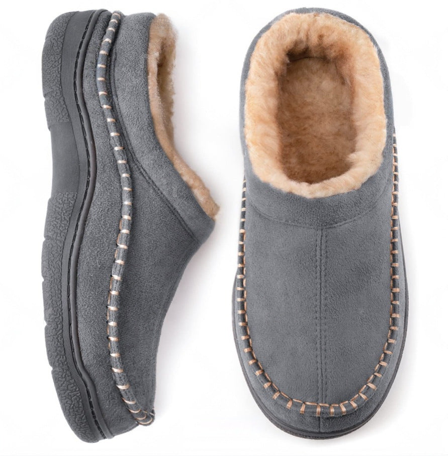 Zapatillas ortopédicas de casa para hombre en color café con tacón plano