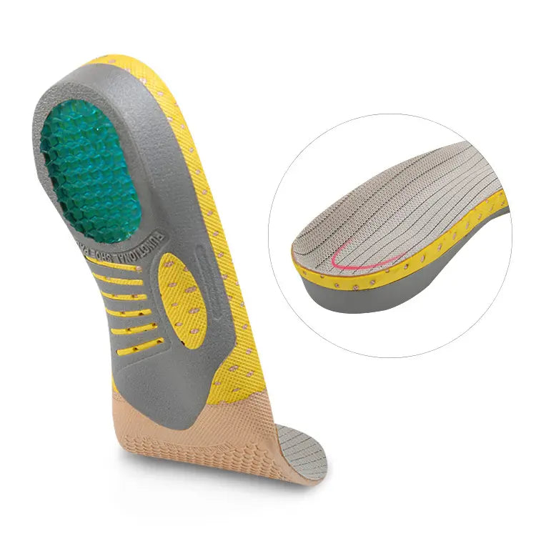 Plantillas ortopédicas ConfortPlus™ con soporte del arco y acolchado multicapa para aliviar el dolor de pies.