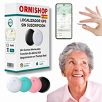 Rastreador GPS para personas mayores sin cuotas mensuales, compatible con iPhone y Android, diseño compacto y discreto.