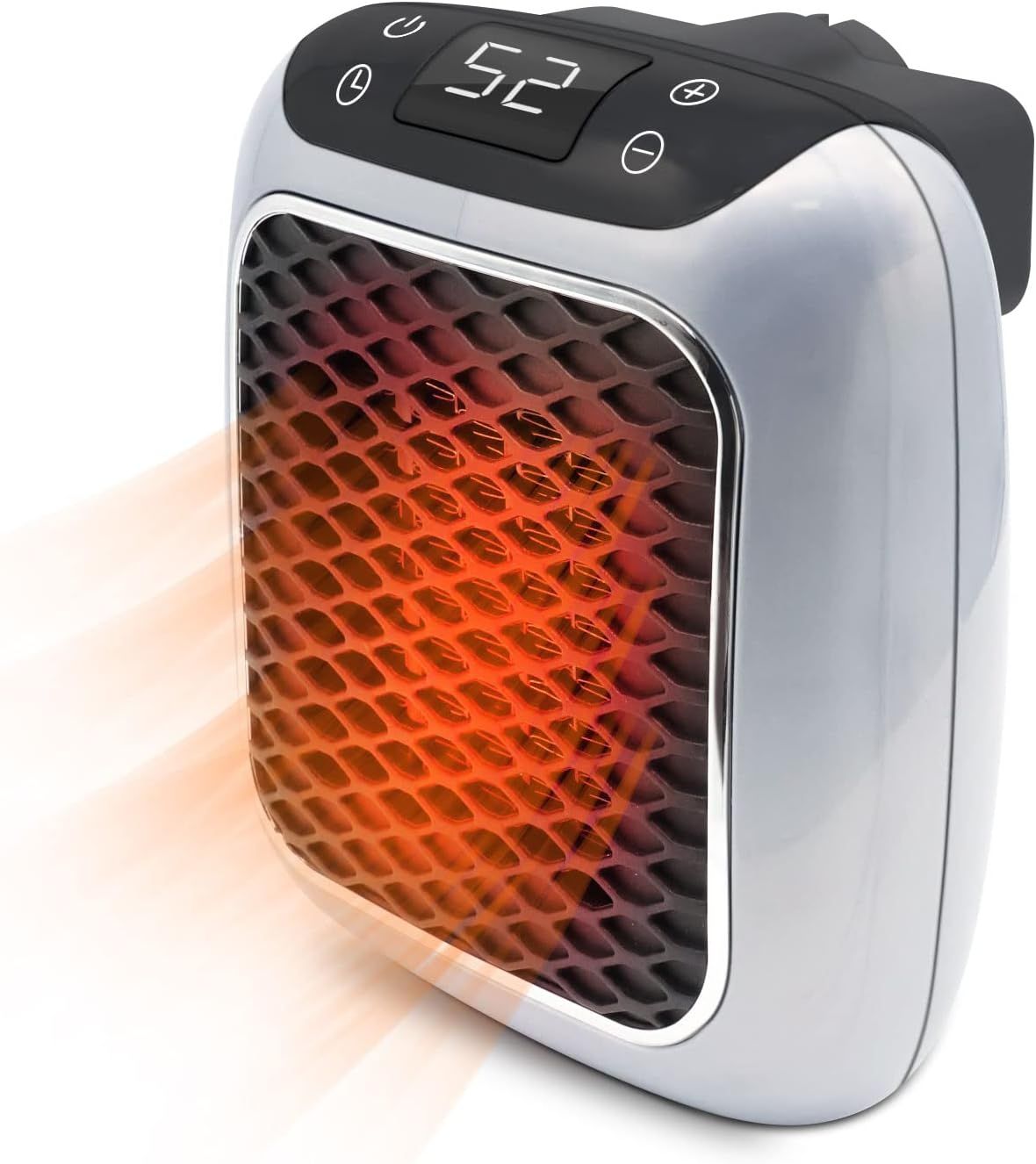 Radiador eléctrico portátil ORNISHOP de 800W con pantalla LED digital y termostato regulable
