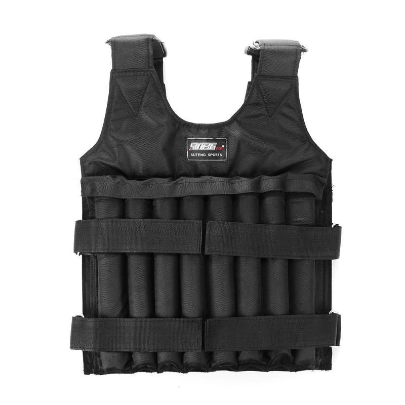 Chaleco táctico con lastre ajustable de 50 kg para entrenamiento funcional y musculación en casa