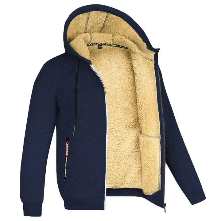 Chaqueta de felpa TOMMY con capucha y cremallera frontal en diferentes colores