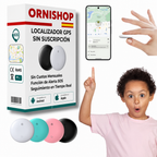 Rastreador GPS infantil sin cuotas mostrando su diseño compacto y discreto para niños