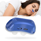 Dispositivo micro CPAP portátil anti-ronquidos con estuche de transporte y cable de carga USB